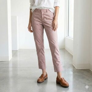 HOPE Stockholm Dusty Pink Cotton News Trouser Tapered Chino Khakis - Size 4 (34)